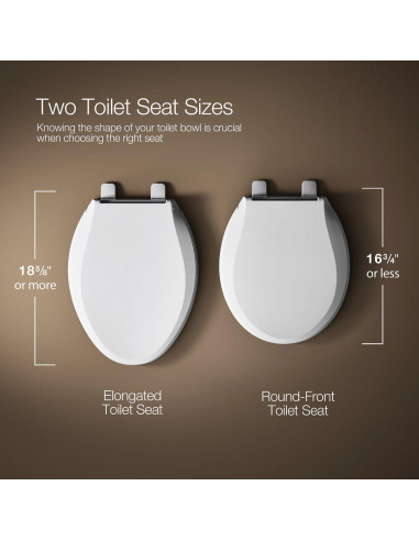 Asiento de Inodoro Alargado KOHLER 4636-RL-96 Cierre Suave Biscuit