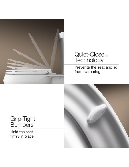 Asiento de Inodoro Alargado KOHLER 4636-RL-96 Cierre Suave Biscuit