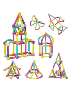 Juego de Construcción Magnética PicassoTiles PTX50 152 Piezas