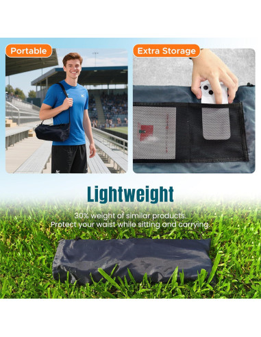 Asiento Inflable Ergonómico Cuarko para Estadio con Respaldo