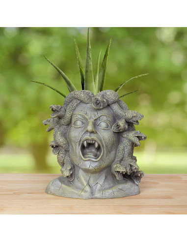Maceta de Resina Medusa Darware 26.7 cm Decoración Jardín