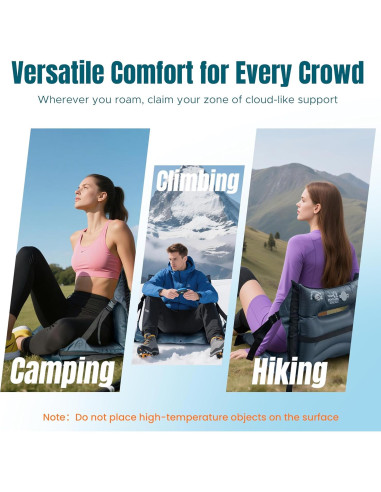 Asiento Inflable Ergonómico Cuarko para Estadio con Respaldo