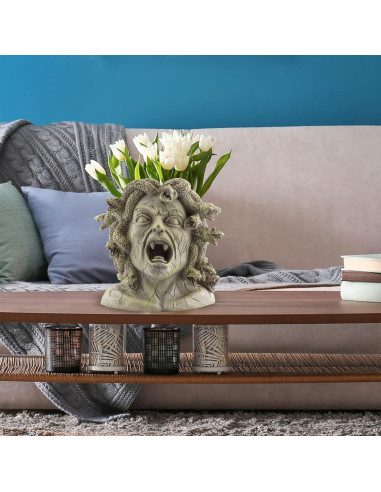 Maceta de Resina Medusa Darware 26.7 cm Decoración Jardín