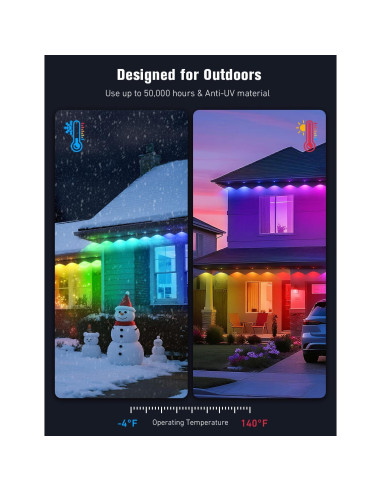 Luces Permanentes Exteriores JMEXSUSS 30.48m RGB IP67