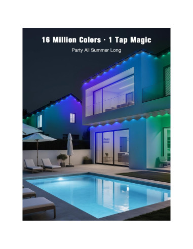 Luces Permanentes Exteriores JMEXSUSS 30.48m RGB IP67