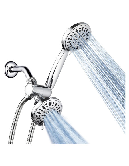 Ducha AquaDance Premium Alta Presión 3 Vías Cromada 48 Configuraciones