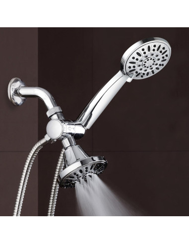 Ducha AquaDance Premium Alta Presión 3 Vías Cromada 48 Configuraciones