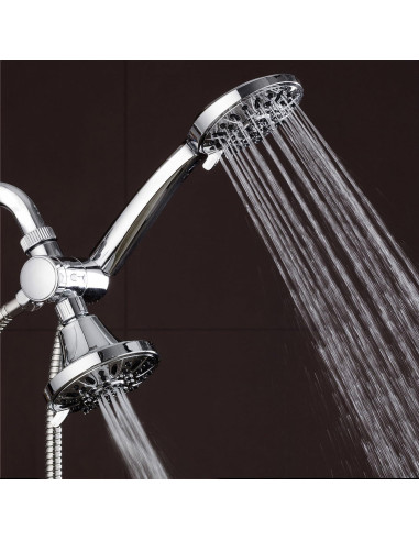 Ducha AquaDance Premium Alta Presión 3 Vías Cromada 48 Configuraciones