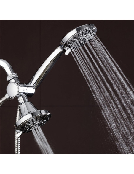 Ducha AquaDance Premium Alta Presión 3 Vías Cromada 48 Configuraciones