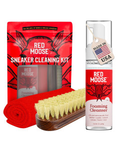 Kit de Limpieza de Zapatos Red Moose - 3 Piezas, Acondicionador y Limpiador