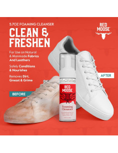 Kit de Limpieza de Zapatos Red Moose - 3 Piezas, Acondicionador y Limpiador 2