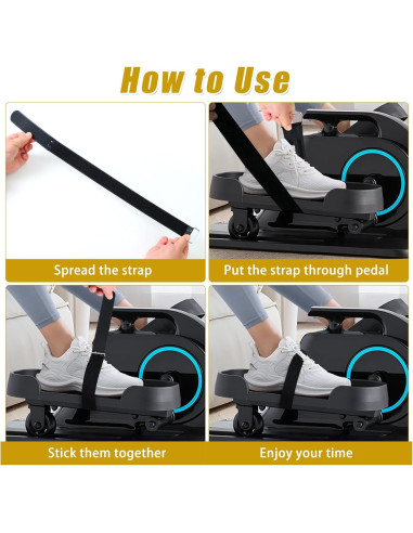 4 Correas de Pedal Antideslizantes Atvkov para Ejercitador