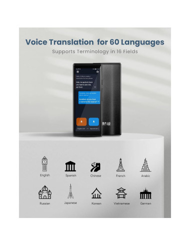 Traductor de Idiomas iFLYTEK, 60 Idiomas, 18 Paquetes Offline