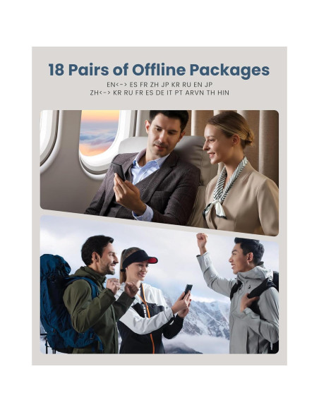 Traductor de Idiomas iFLYTEK, 60 Idiomas, 18 Paquetes Offline Traductor de Idiomas iFLYTEK, 60 Idiomas, 18 Paquetes Offline