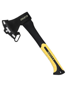 Hacha de Camping ZEUSTR 28 cm, Acero Forjado, Mango Absorbente