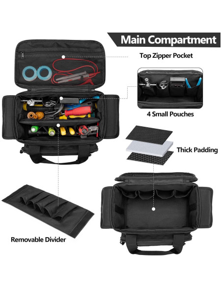 Bolsa de Herramientas Pequeña Rexmica 28.4x16.3x16 cm Nylon