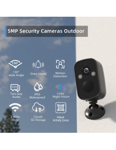 Cámaras de Seguridad Inalámbricas Rraycom 4 Pack 2K AI 2