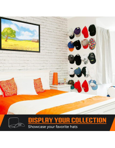 10 Ganchos Autoadhesivos para Sombreros joyliveCY - Negro 2