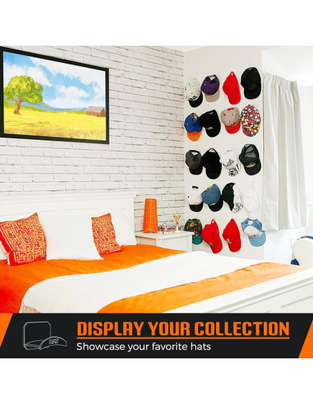 10 Ganchos Autoadhesivos para Sombreros joyliveCY - Negro