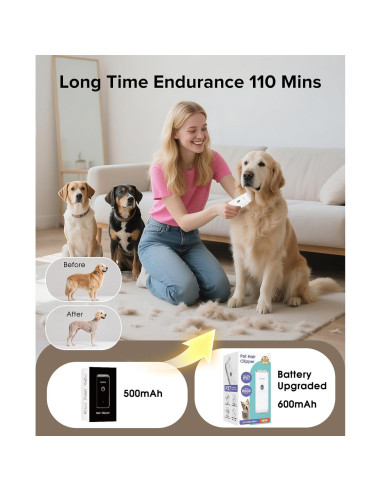 Cortadora de Pelo Inalámbrica Marvljojo para Perros y Gatos