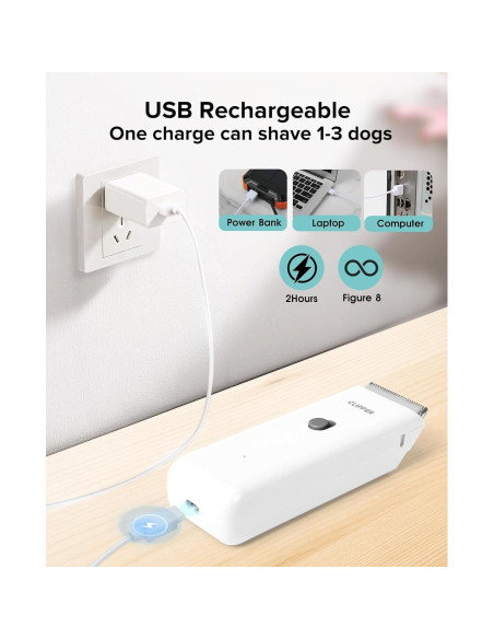 Cortadora de Pelo Inalámbrica Marvljojo para Perros y Gatos