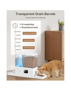 Comedero Automático Rojeco 8.5L WiFi y Dispensador de Agua 3.5L 2