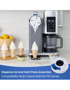 Tapa de dispensación Ninja Swirl 701 - Reemplazo ABS Blanco 2
