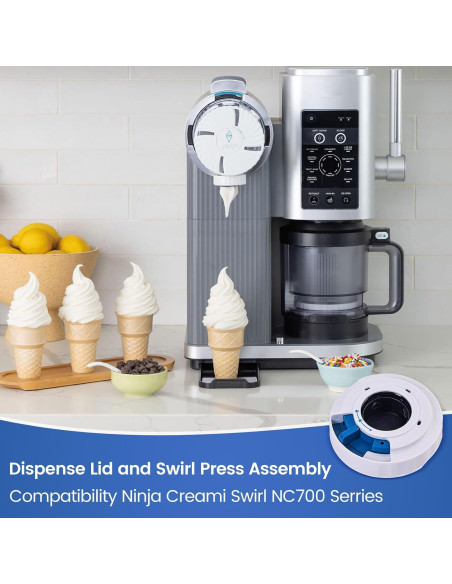 Tapa de dispensación Ninja Swirl 701 - Reemplazo ABS Blanco