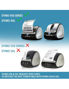 Etiquetas de Dirección BETCKEY 36mm x 89mm para DYMO 450 - 10 Rollos 2