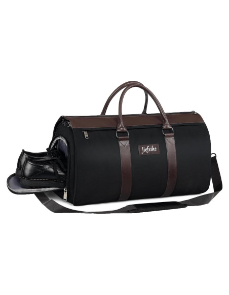 Bolsa de Ropa Duffle Jiefeike 2 en 1 para Viaje - Negro