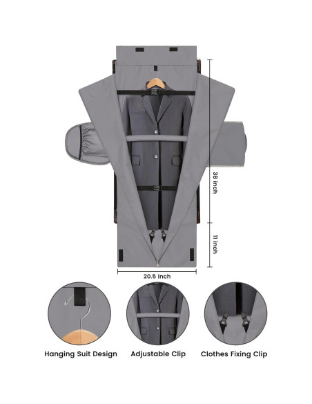 Bolsa de Ropa Duffle Jiefeike 2 en 1 para Viaje - Negro