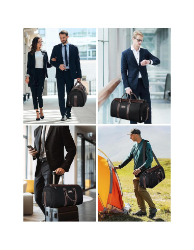 Bolsa de Ropa Duffle Jiefeike 2 en 1 para Viaje - Negro