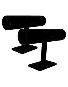 Soporte de Pulsera de Terciopelo Negro Comelyjewel - Set de 2