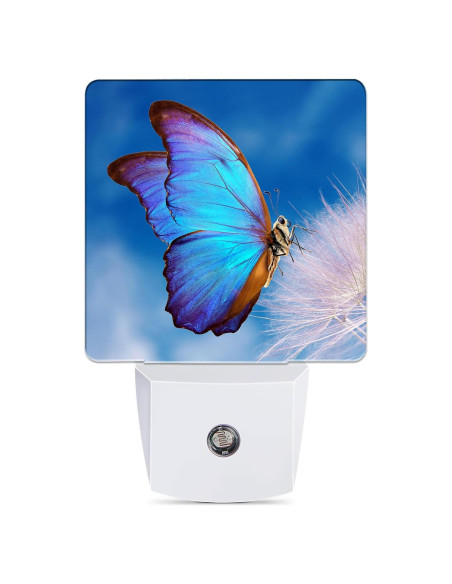 Luz Nocturna Mariposa Azul Jopowide con Sensor de Luz