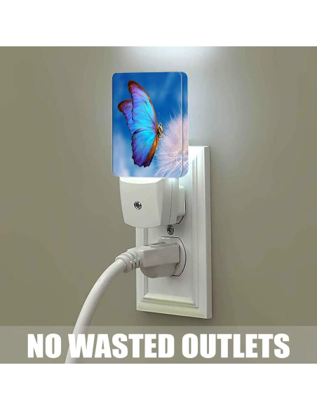 Luz Nocturna Mariposa Azul Jopowide con Sensor de Luz