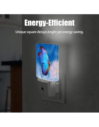 Luz Nocturna Mariposa Azul Jopowide con Sensor de Luz