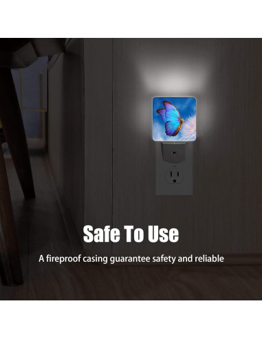 Luz Nocturna Mariposa Azul Jopowide con Sensor de Luz