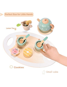 Juego de té de madera 15 piezas MONT PLEASANT para niños 2