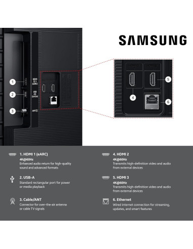 Samsung Televisor Inteligente 4K U8000F 43" (Modelo 2025) - Seguridad Knox, Alexa