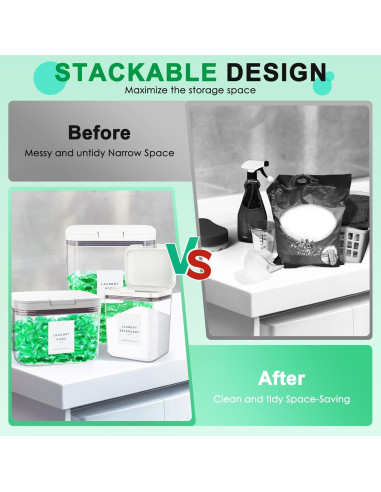 Contenedor de 3 Paquetes Miuhoemy para Cápsulas de Lavandería