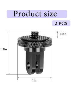 Adaptador de Montaje para Trípode LXYHUAL 1/4"-20 2 Piezas 2