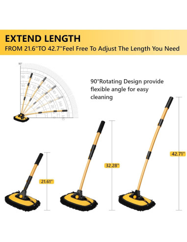 Cepillo de Lavado de Autos DEPOTA con Mango Telescópico 1.22 kg