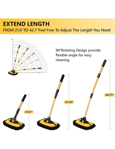 Cepillo de Lavado de Autos DEPOTA con Mango Telescópico 1.22 kg