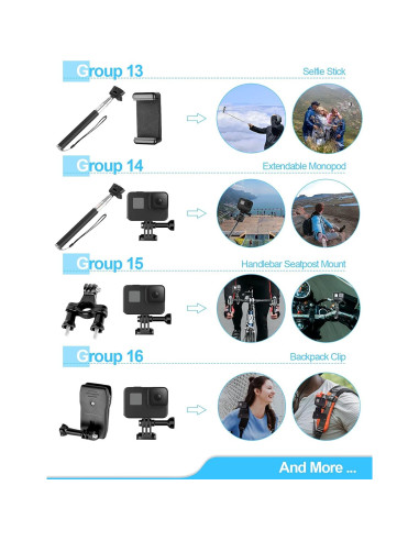 Kit de Accesorios para Cámara de Acción EMART 61 en 1