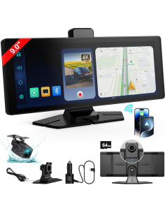 Pantalla CarPlay 9" ZBDPOVT con Cámara 4K y GPS 2