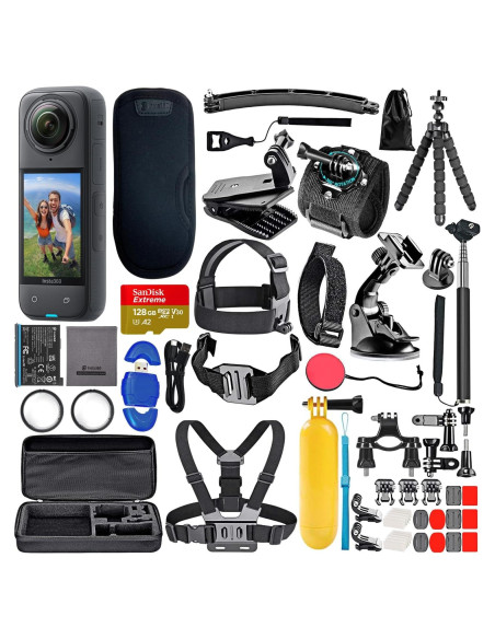 Cámara de Acción Insta360 X4 8K 360 Impermeable + Accesorios Cámara de Acción Insta360 X4 8K 360 Impermeable + Accesorios