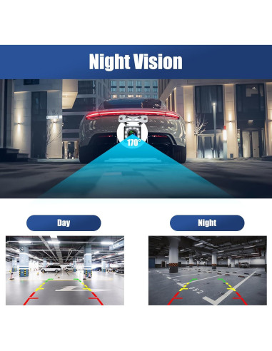 Cámara de Respaldo CAMECHO 12-LED Impermeable 170