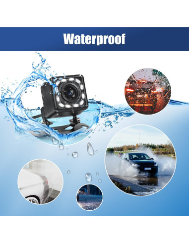 Cámara de Respaldo CAMECHO 12-LED Impermeable 170