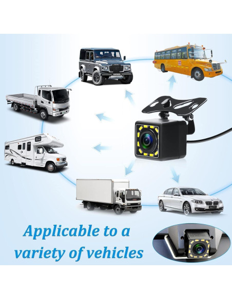 Cámara de Respaldo CAMECHO 12-LED Impermeable 170