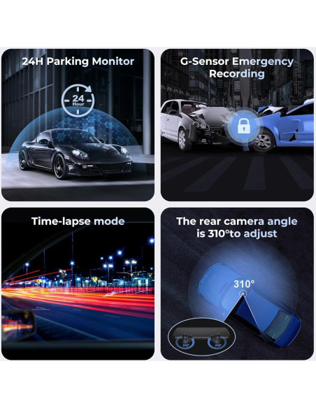 Cámara de Tablero PRUVEEO H5-4CH 12" FHD 1080p 4 Canales Cámara de Tablero PRUVEEO H5-4CH 12" FHD 1080p 4 Canales